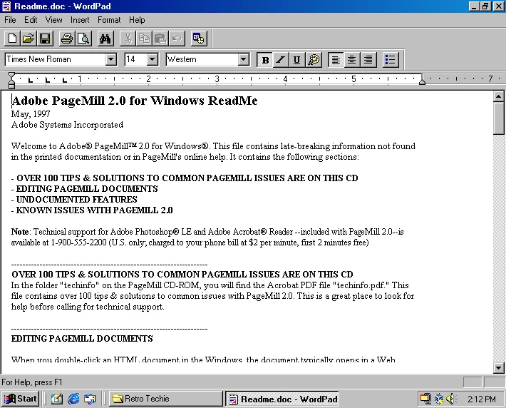 Who else misses reading the Readme file after installing new software?
