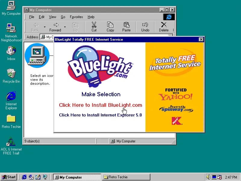 Did you know that K-mart offered a free internet service in the early 2000s? You could pick up the installation CD-ROM in any store.