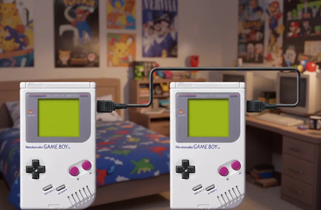 Multiplayer gaming before the Internet. (GameBoy’s Game Link Cable)