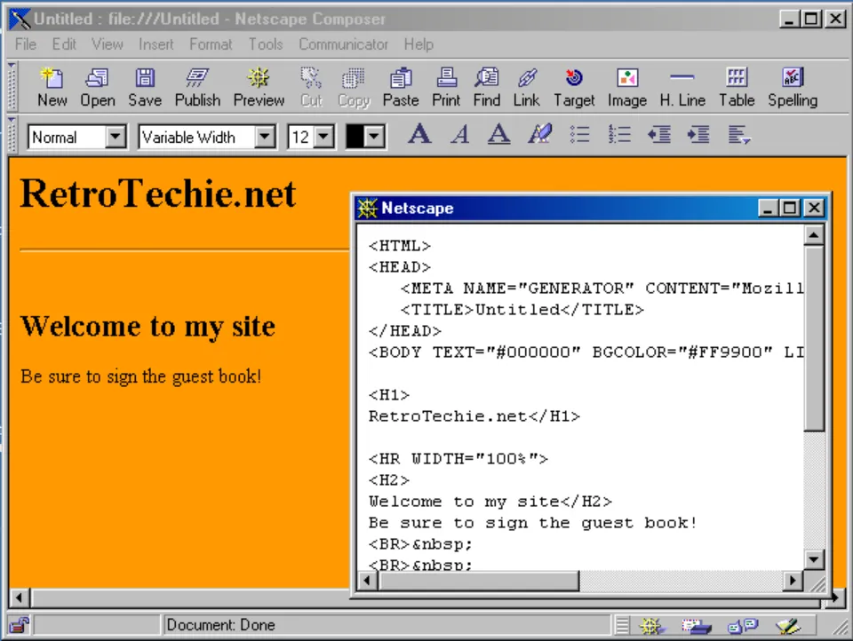 Netscape Composer 4