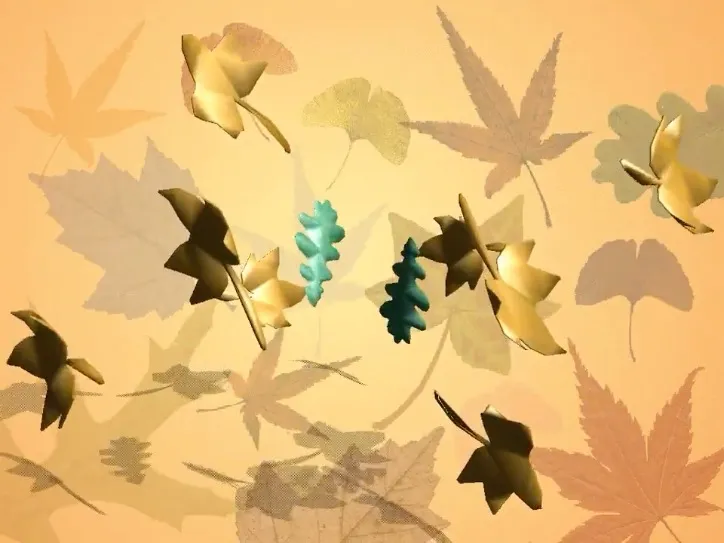 The Falling Leaves screensaver in Windows 98