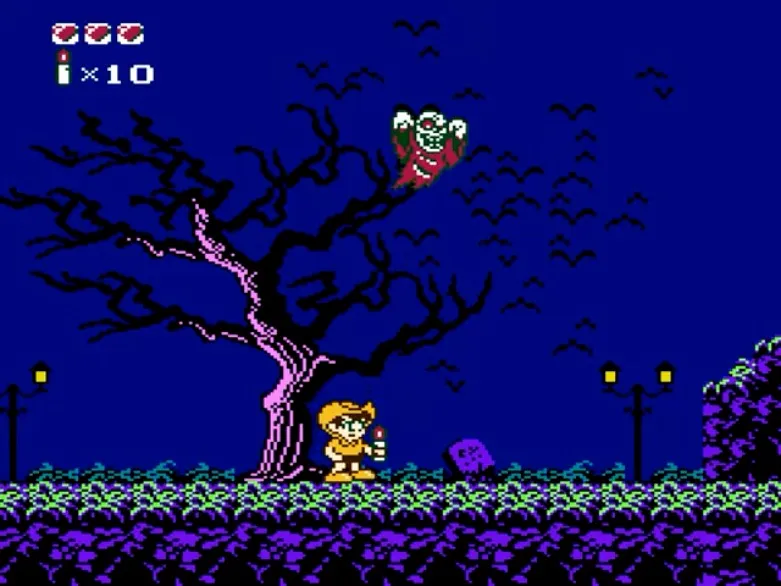The Haunted Mansion level from Adventures in the Magic Kingdom for NES, released in 1990